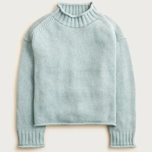 NWT 2025 J.Crew Rollneck Sweater in Heather Morning Dew, L